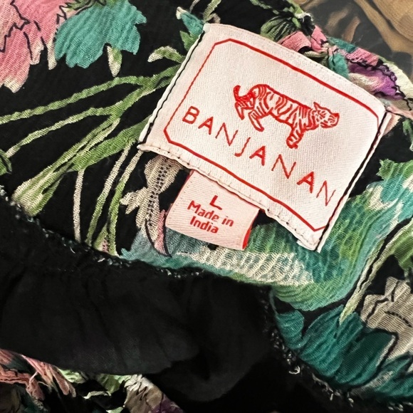 BANJANAN Honey Ruffled Maxi Dress in Fiesta Floral Sz L - Picture 5 of 8